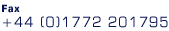 Fax: +44 (0)1772 201795
