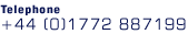 Tel: +44 (0)1772 887199
